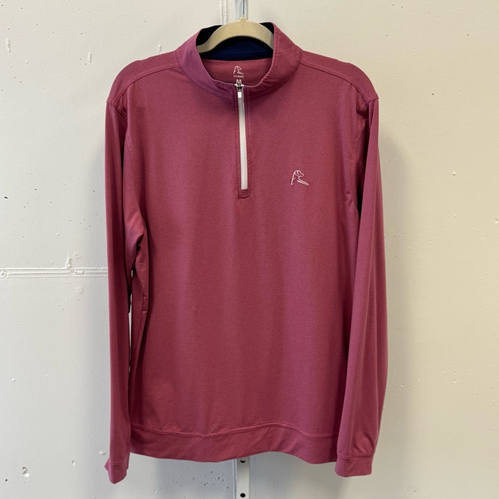 Rhoback Men’s Solid Performance Q-Zip Stretch Gol… - image 1